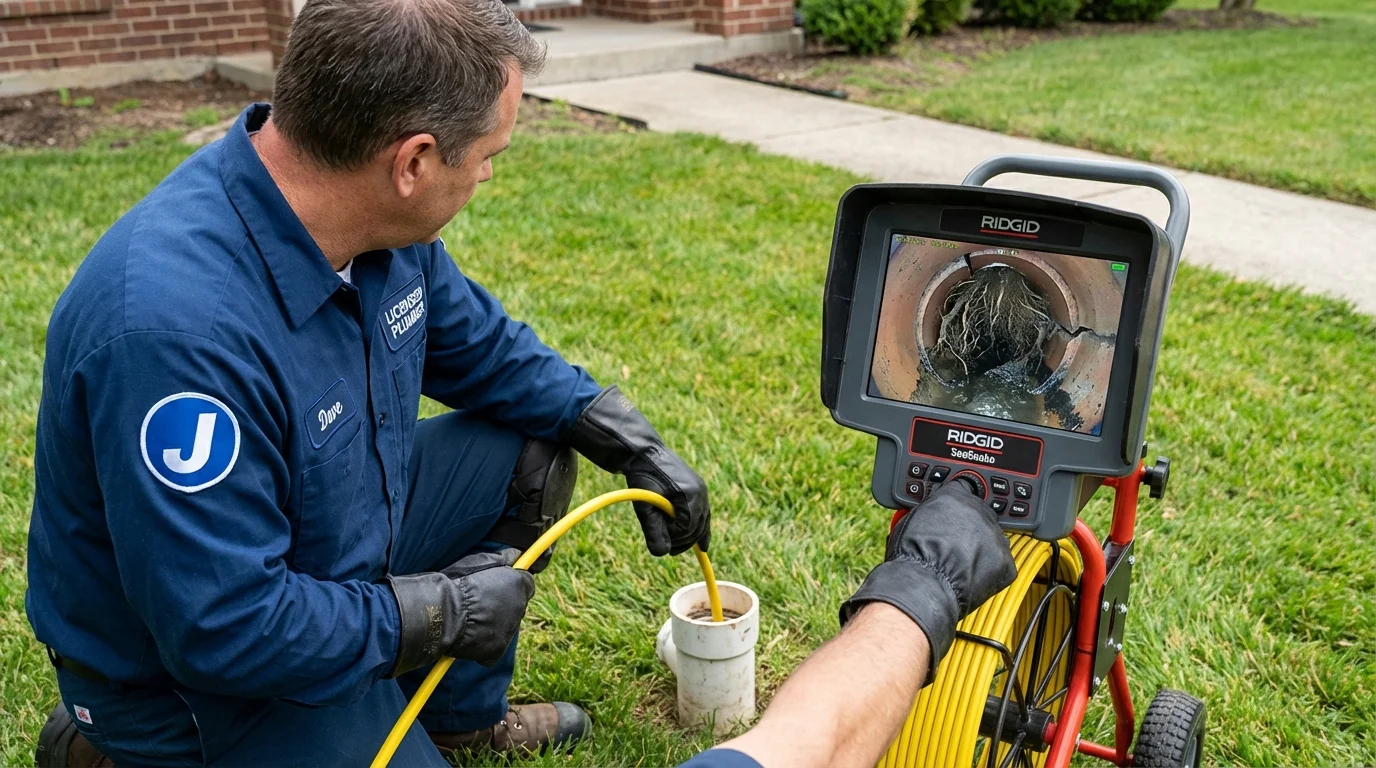 Sewer camera inspection being performed by Johns Plumbing LLC in Greenback